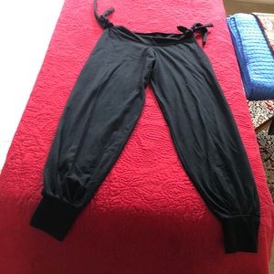 Black cotton stretchy harem pants s/m